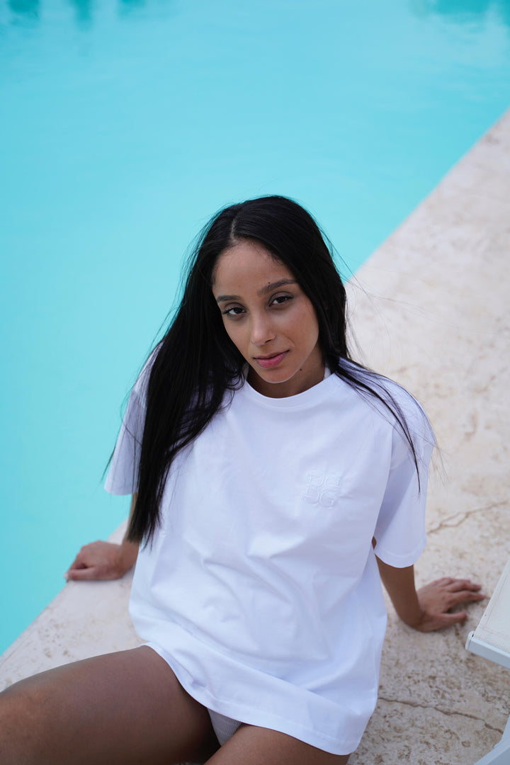 T-shirt bianca in cotone