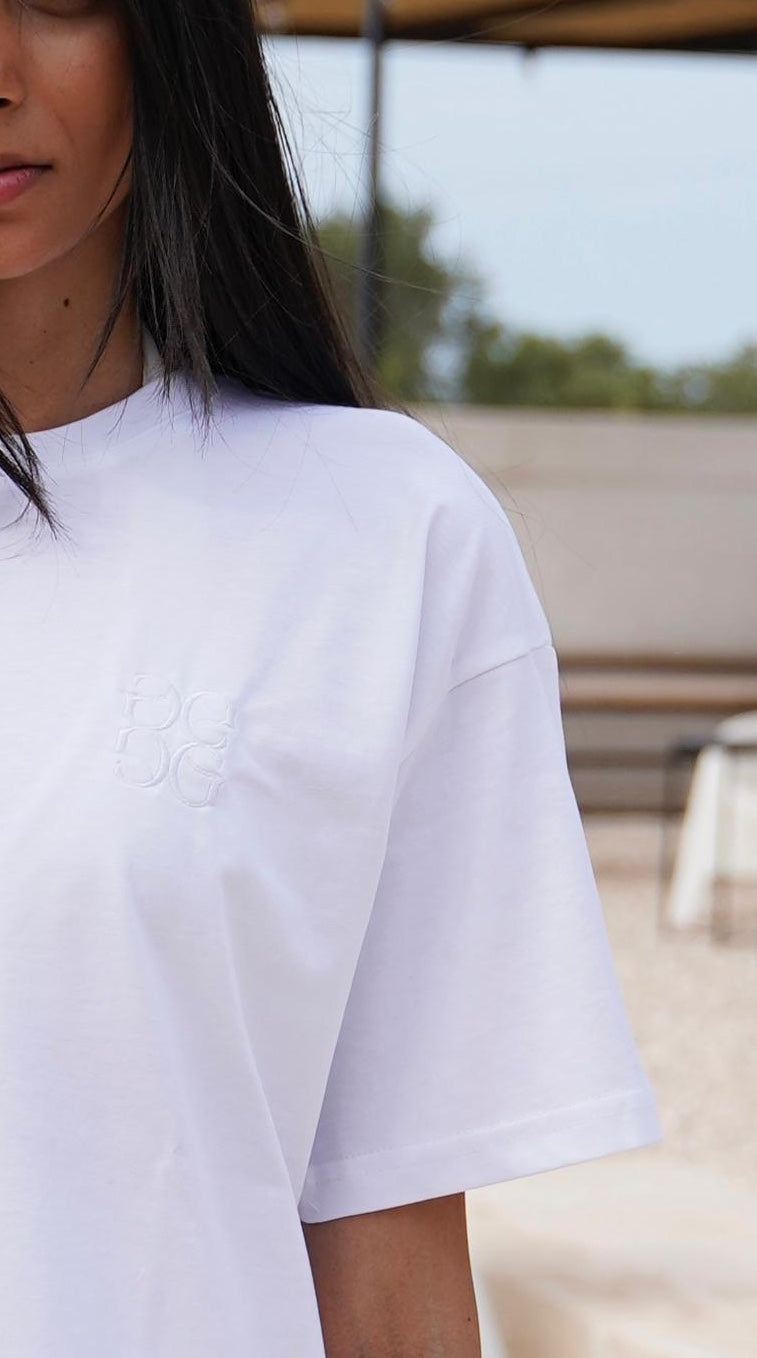 T-shirt bianca in cotone